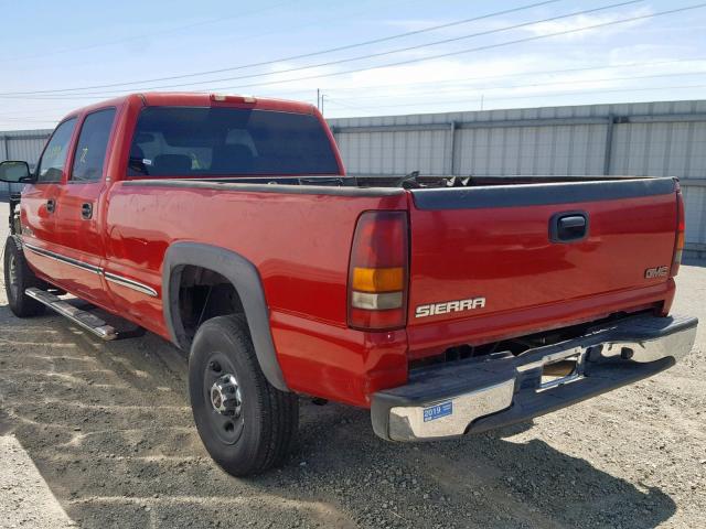 1GTHC23112F222105 - 2002 GMC SIERRA C25 RED photo 3