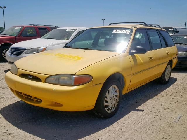 3FALP15P7VR119083 - 1997 FORD ESCORT LX YELLOW photo 2