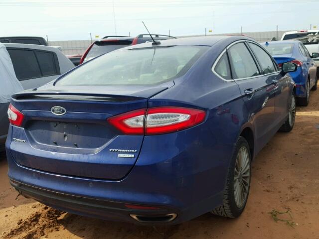 3FA6P0K90FR162307 - 2015 FORD FUSION TIT BLUE photo 4