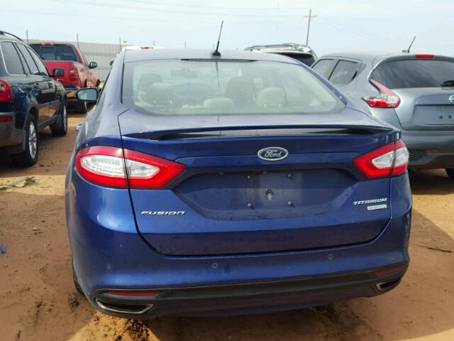 3FA6P0K90FR162307 - 2015 FORD FUSION TIT BLUE photo 9