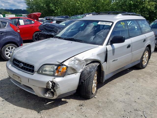 4S3BH675947624026 - 2004 SUBARU LEGACY OUT GRAY photo 2