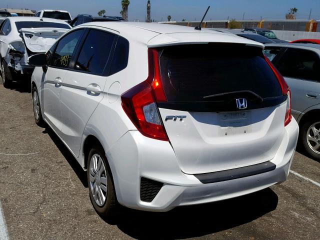 3HGGK5H52FM774067 - 2015 HONDA FIT LX WHITE photo 3