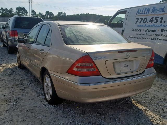 WDBRF61J44E018539 - 2004 MERCEDES-BENZ C 240 GOLD photo 3