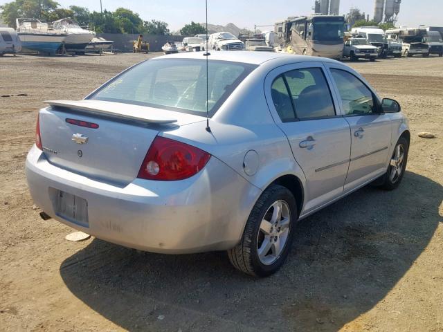 1G1AL55F577296858 - 2007 CHEVROLET COBALT LT SILVER photo 4