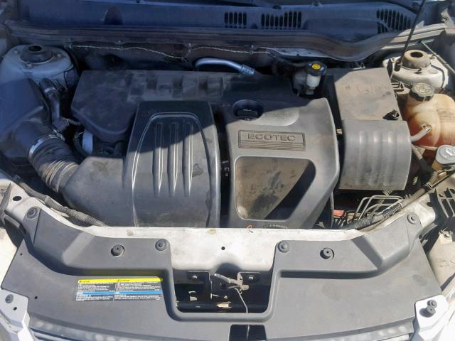 1G1AL55F577296858 - 2007 CHEVROLET COBALT LT SILVER photo 7