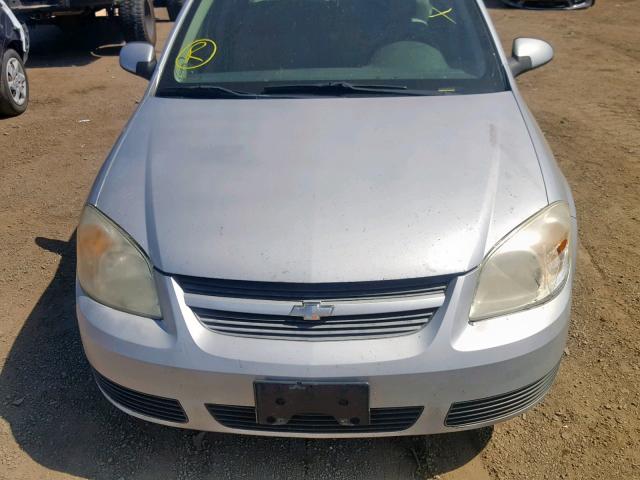 1G1AL55F577296858 - 2007 CHEVROLET COBALT LT SILVER photo 9