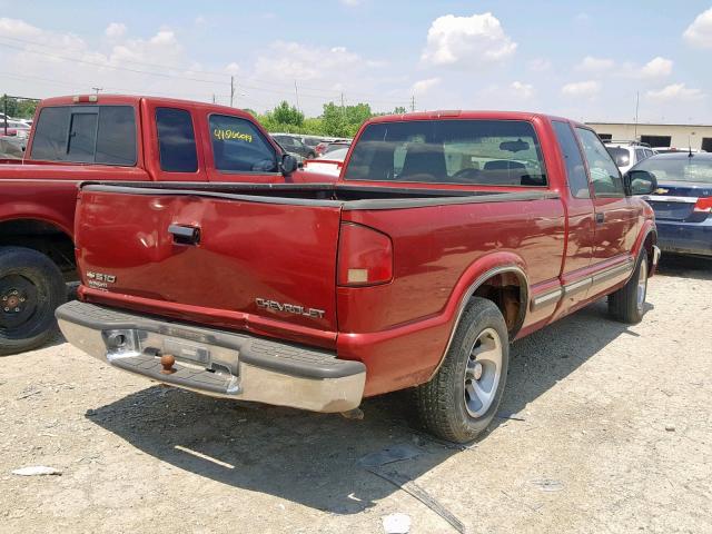 1GCCS19W1Y8293456 - 2000 CHEVROLET S TRUCK S1 RED photo 4