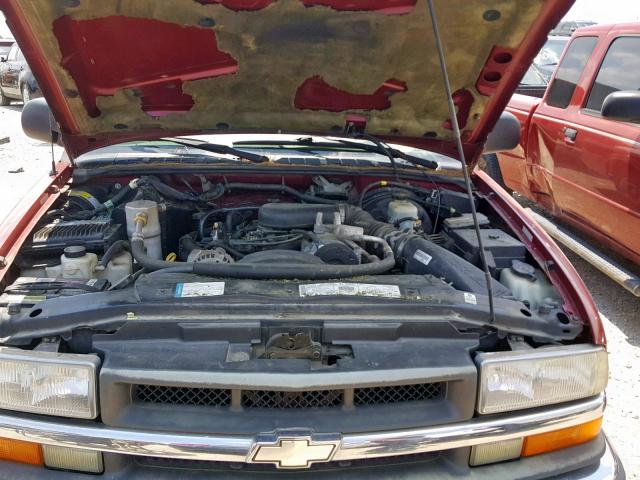 1GCCS19W1Y8293456 - 2000 CHEVROLET S TRUCK S1 RED photo 7