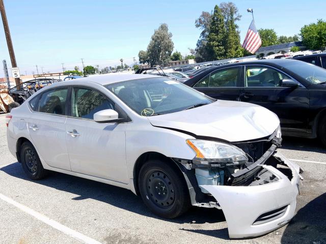 3N1AB7AP9FY256805 - 2015 NISSAN SENTRA S SILVER photo 1