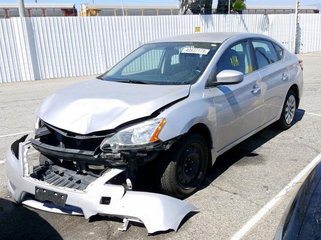 3N1AB7AP9FY256805 - 2015 NISSAN SENTRA S SILVER photo 2