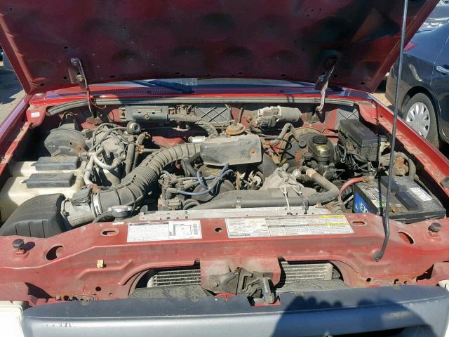 1FTYR10C1YTB29934 - 2000 FORD RANGER RED photo 7