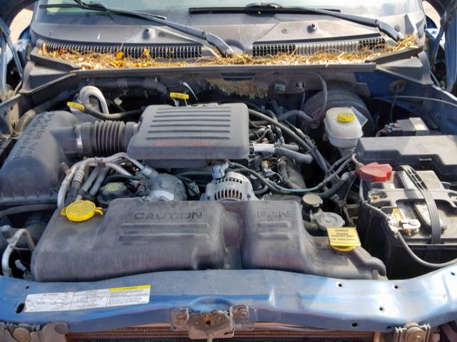 1D7HL48N03S266263 - 2003 DODGE DAKOTA QUA BLUE photo 7