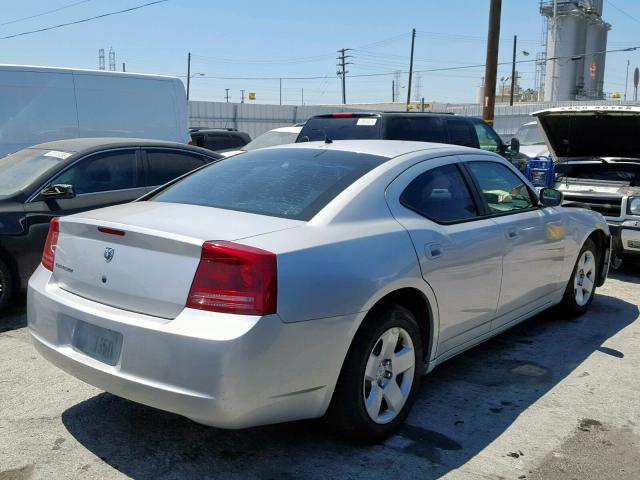 2B3KA43R68H183890 - 2008 DODGE CHARGER SILVER photo 4