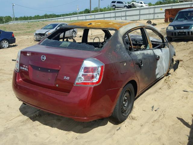 3N1AB61E27L638701 - 2007 NISSAN SENTRA 2.0 BURGUNDY photo 4