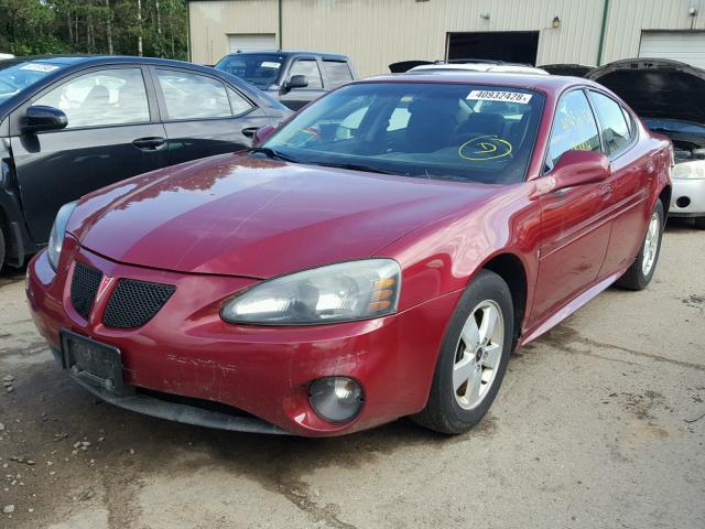 2G2WP552861176390 - 2006 PONTIAC GRAND PRIX RED photo 2