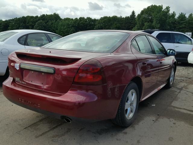 2G2WP552861176390 - 2006 PONTIAC GRAND PRIX RED photo 4