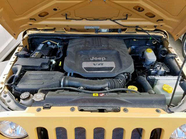 1C4AJWAG8DL632491 - 2013 JEEP WRANGLER S YELLOW photo 7