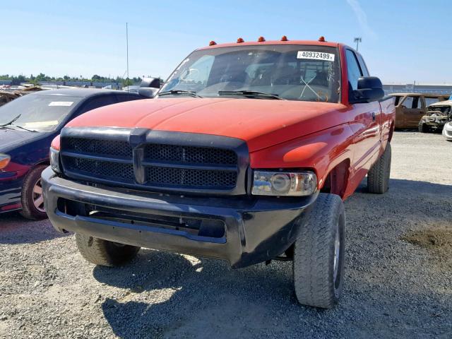 1B7KF2368XJ641985 - 1999 DODGE RAM 2500 RED photo 2