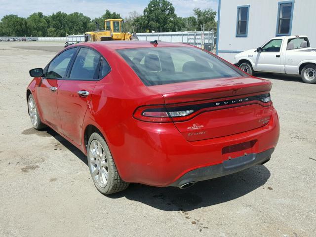 1C3CDFCH6DD135721 - 2013 DODGE DART LIMIT RED photo 3