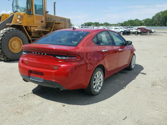 1C3CDFCH6DD135721 - 2013 DODGE DART LIMIT RED photo 4