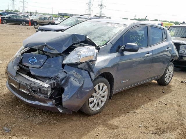 1N4AZ0CP2DC415575 - 2013 NISSAN LEAF S GRAY photo 2