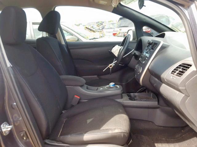 1N4AZ0CP2DC415575 - 2013 NISSAN LEAF S GRAY photo 5