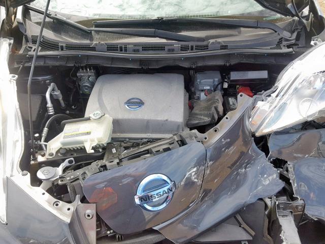 1N4AZ0CP2DC415575 - 2013 NISSAN LEAF S GRAY photo 7