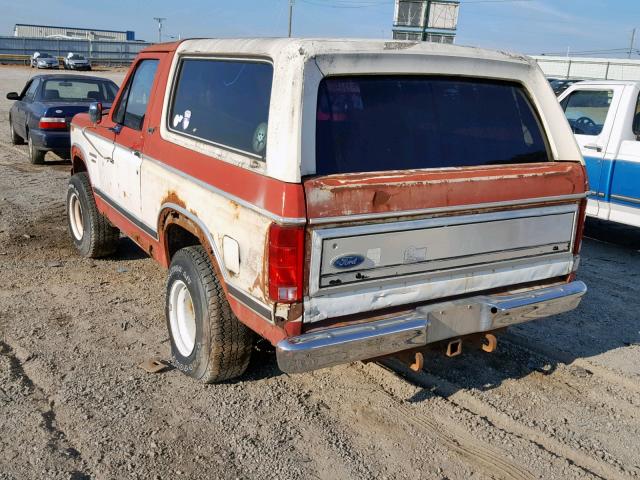 1FMDU15F1CLA02119 - 1982 FORD BRONCO U10 RED photo 3