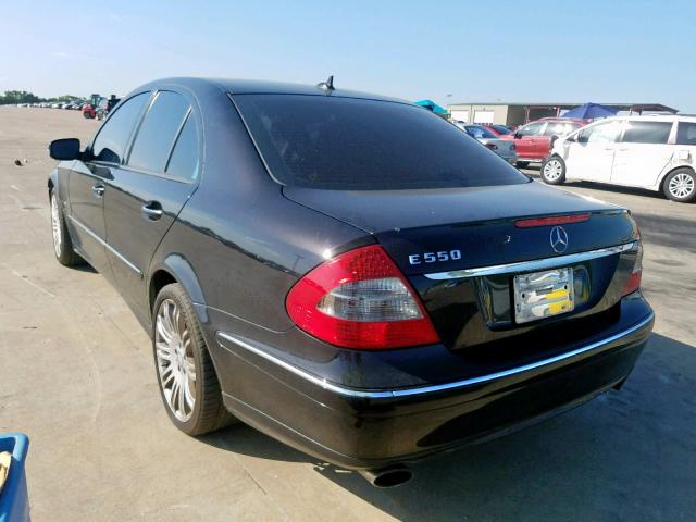 WDBUF72X58B285294 - 2008 MERCEDES-BENZ E 550 BLACK photo 3