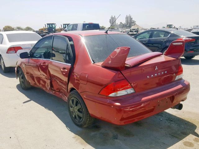 JA3AJ26E22U045046 - 2002 MITSUBISHI LANCER ES RED photo 3