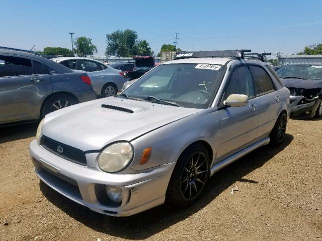 JF1GG29662H805251 - 2002 SUBARU IMPREZA WR SILVER photo 2