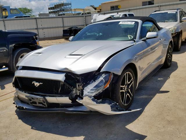 1FATP8FF0K5150172 - 2019 FORD MUSTANG GT SILVER photo 2