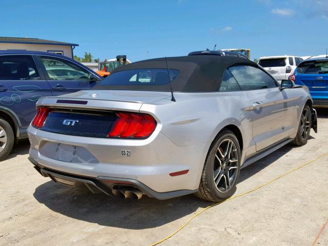 1FATP8FF0K5150172 - 2019 FORD MUSTANG GT SILVER photo 4