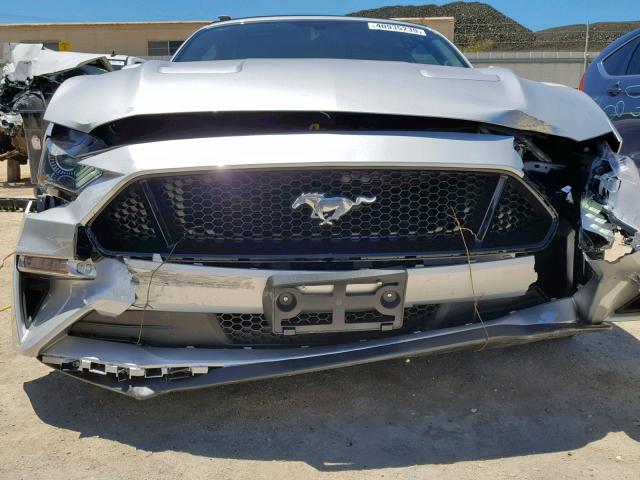 1FATP8FF0K5150172 - 2019 FORD MUSTANG GT SILVER photo 9