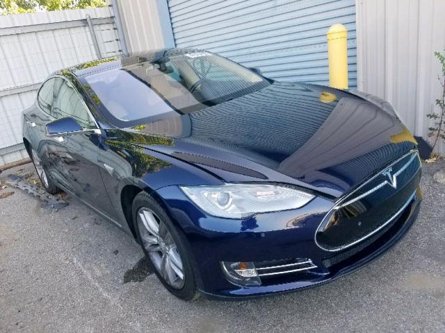 5YJSA1CN1DFP18344 - 2013 TESLA MODEL S BLUE photo 1