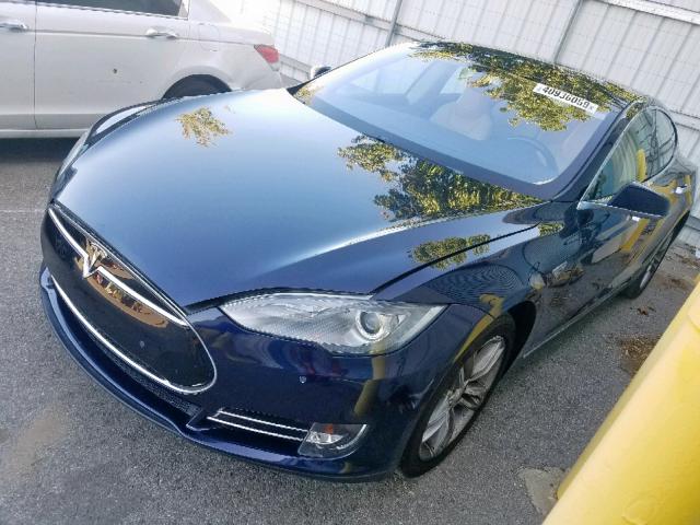 5YJSA1CN1DFP18344 - 2013 TESLA MODEL S BLUE photo 2