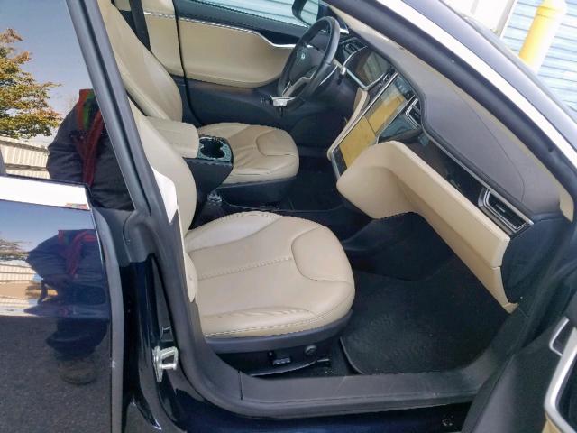 5YJSA1CN1DFP18344 - 2013 TESLA MODEL S BLUE photo 5