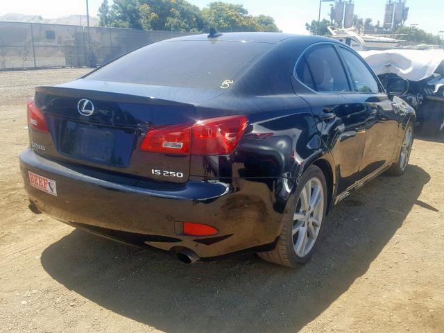 JTHBK262175032569 - 2007 LEXUS IS 250 BLACK photo 4