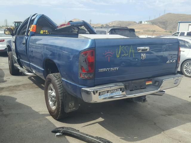 3D7KS28C95G849047 - 2005 DODGE RAM 2500 S BLUE photo 3