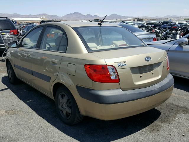 KNADE123266167365 - 2006 KIA RIO GOLD photo 3