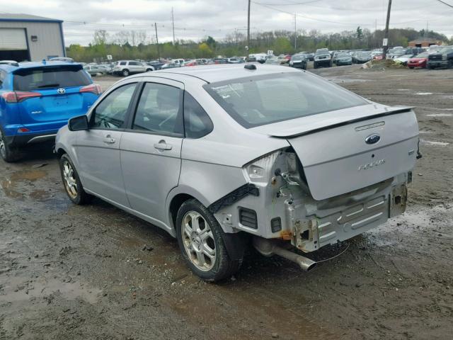 1FAHP36N89W226760 - 2009 FORD FOCUS SES SILVER photo 3