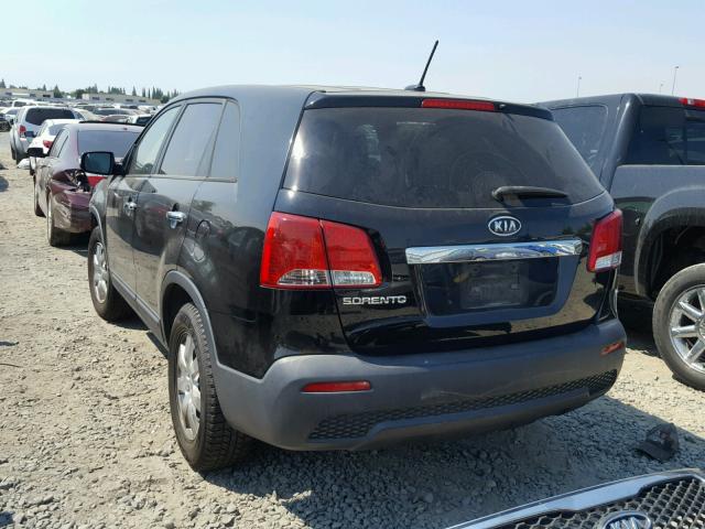 5XYKT3A18BG044642 - 2011 KIA SORENTO BA BLACK photo 3