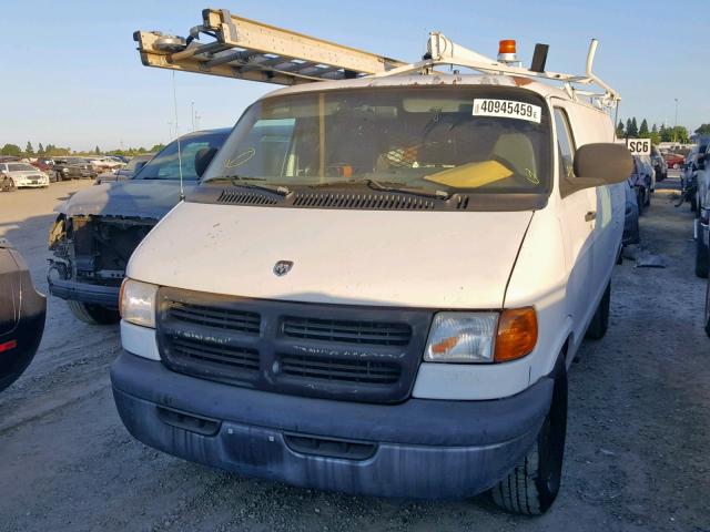 2B7LB31ZXXK518308 - 1999 DODGE RAM VAN B3 WHITE photo 2