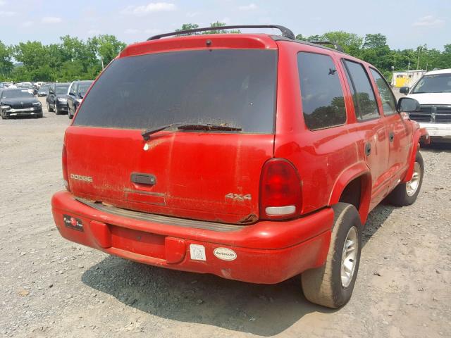 1B4HS28Y5WF180405 - 1998 DODGE DURANGO RED photo 4