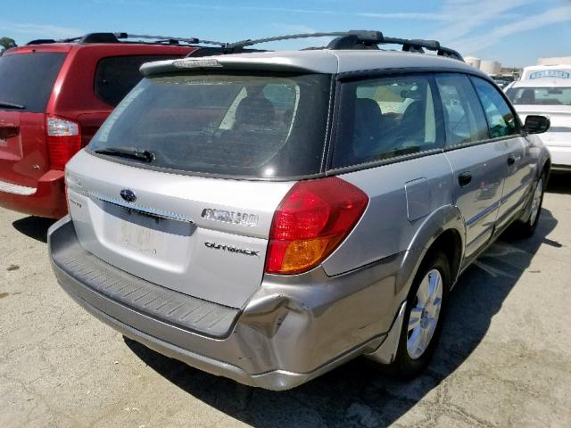 4S4BP61C657385493 - 2005 SUBARU LEGACY OUT SILVER photo 4