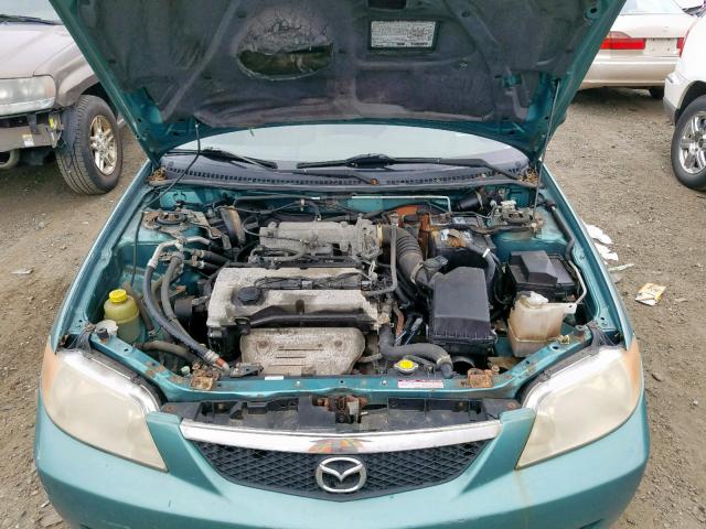 JM1BJ222410433435 - 2001 MAZDA PROTEGE DX GREEN photo 7