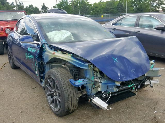 5YJ3E1EB3JF130680 - 2018 TESLA MODEL 3 BLUE photo 1