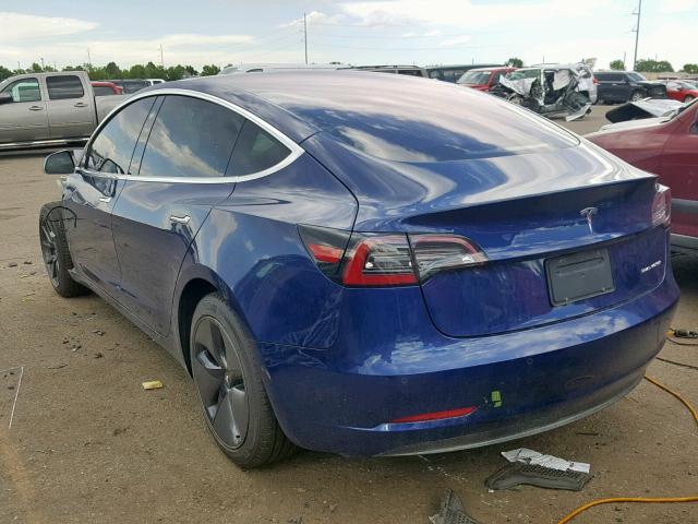 5YJ3E1EB3JF130680 - 2018 TESLA MODEL 3 BLUE photo 3