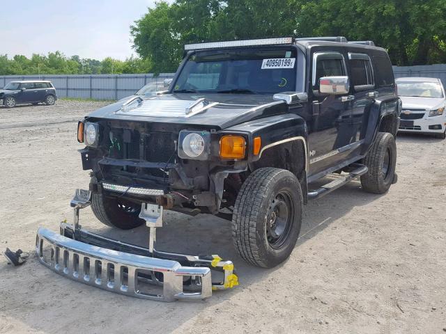 5GTDN13E878122853 - 2007 HUMMER H3 BLACK photo 2