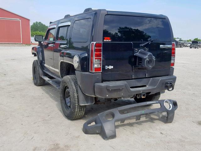 5GTDN13E878122853 - 2007 HUMMER H3 BLACK photo 3